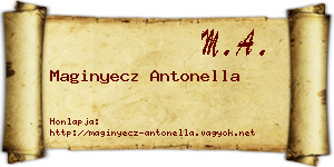 Maginyecz Antonella névjegykártya